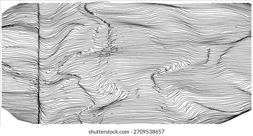Patrón de arte de línea fracturado con segmentos rotos y efecto de error digital rayado