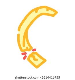 fractured rib fracture injury color icon vector. fractured rib fracture injury sign. isolated symbol illustration