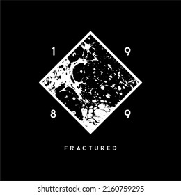 Fractured vector typography for t-shirt. perfect for simple style