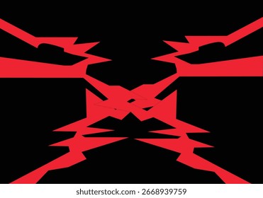 Fractured Velocity An Abstract Composition of Dynamic Jagged Lines and Geometric Disruption