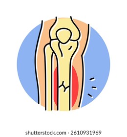 fractures household injury accident color icon vector. fractures household injury accident sign. isolated symbol illustration