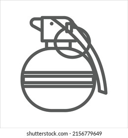 Frag Grenade Simple Line Icon