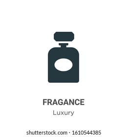Fragance glyph icon vector on white background. Flat vector fragance icon symbol sign from modern luxury collection for mobile concept and web apps design.