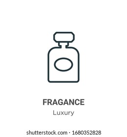 Fragance outline vector icon. Thin line black fragance icon, flat vector simple element illustration from editable luxury concept isolated stroke on white background