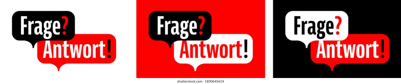 Frage Antwort, Question Answer in German language