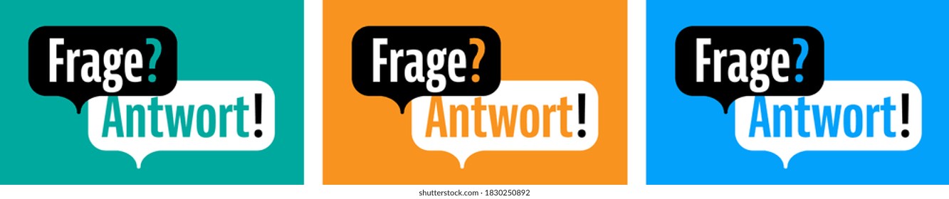 Fragen Antworten, Questions answers in German language