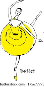 Fragile ballerina symbol of grace and tenderness
