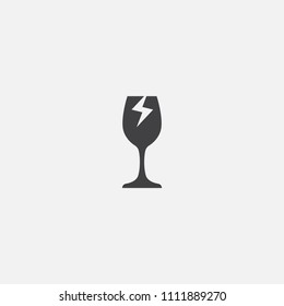 fragile base icon. Simple sign illustration. fragile symbol design from delivery series. Can be used for web, print and mobile