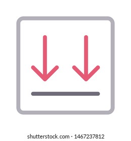 fragile colour line vector icon