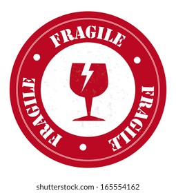 fragile design over white background vector illustration