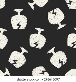 Fragile doodle seamless pattern background