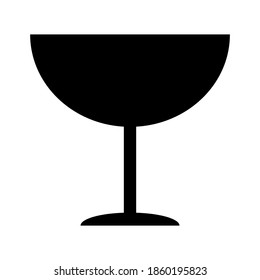 Fragile flat icon isolated on white background. Fragile package symbol. Label vector illustration