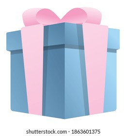 Fragile gift box icon. Cartoon of fragile gift box vector icon for web design isolated on white background