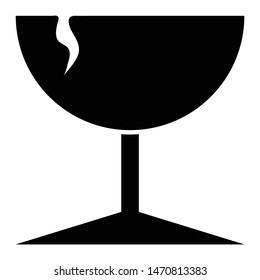 fragile glass delivery icon or logo illustration. Perfect use for website, design, pattern, etc.