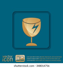 fragile glass icon. logistics symbol
