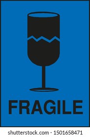 fragile glass - logistics vector icon