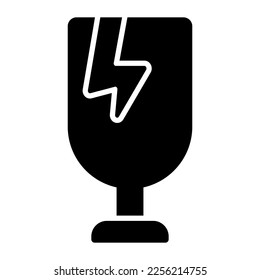 Fragile glass vector icon in modern style premium design