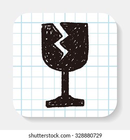 fragile glasses doodle