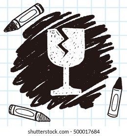 fragile glasses doodle