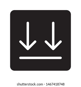fragile glyph flat vector icon
