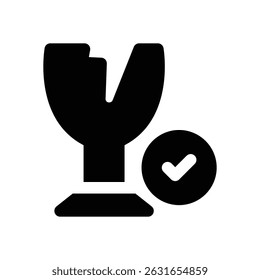 icono de glifo frágil. Icono de Vector fuerte y sólido para Sitios web, interfaces móviles, presentaciones y marca visual. Alta calidad y fácil de editar.