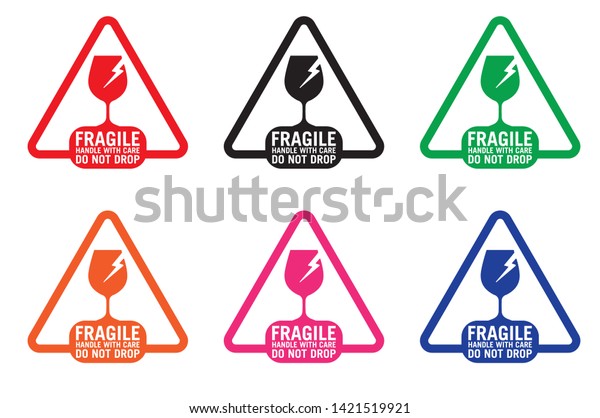 Fragile Handle Care Do Not Drop Stock Vector Royalty Free