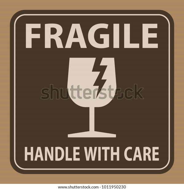 Fragile Handle With Care Gray Label Or Sticker