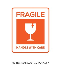Fragile handle with care symbol vector illustration on white background.