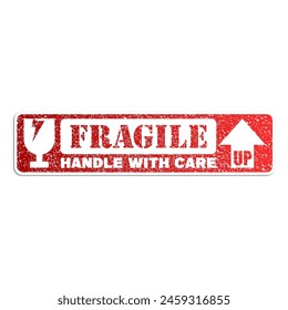 fragile and handle with care text sticker for the shipping box