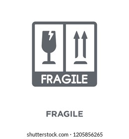 Fragile icon. Fragile design concept from Delivery and logistic collection. Simple element vector illustration on white background.