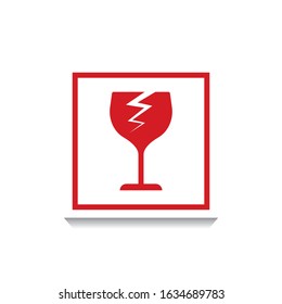 Fragile icon design isolated on white background. Vector illustartion