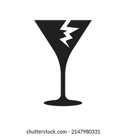 Fragile Symboldesign. Vektorgrafik