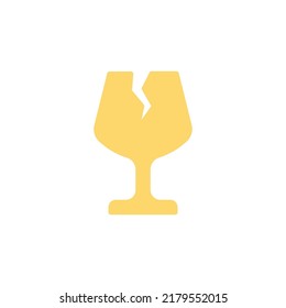 fragile icon flat style design. fragile icon vector illustration. isolated on white background.