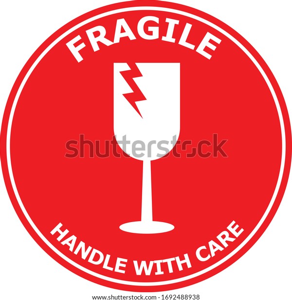 Fragile Icon Handle Care Icon Can Stock Vector (Royalty Free ...