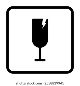 fragile icon. isolated  vector sign symbol.