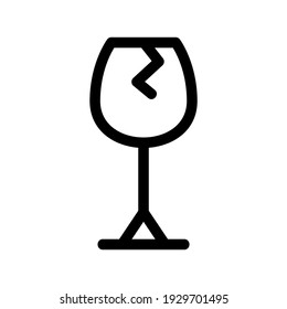 fragile icon or logo isolated sign symbol vector illustration - high quality black style vector icons
