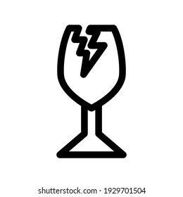 fragile icon or logo isolated sign symbol vector illustration - high quality black style vector icons
