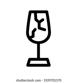 fragile icon or logo isolated sign symbol vector illustration - high quality black style vector icons
