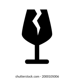 fragile icon or logo isolated sign symbol vector illustration - high quality black style vector icons