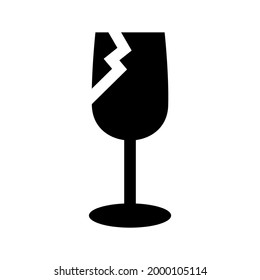 fragile icon or logo isolated sign symbol vector illustration - high quality black style vector icons