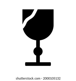 fragile icon or logo isolated sign symbol vector illustration - high quality black style vector icons