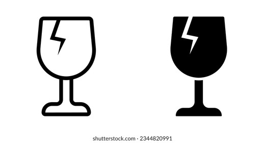 Fragile icon. sign for mobile concept and web design. vector illustration