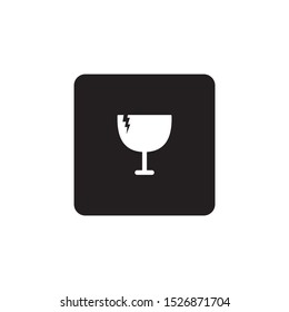 Fragile icon sign symbol vector