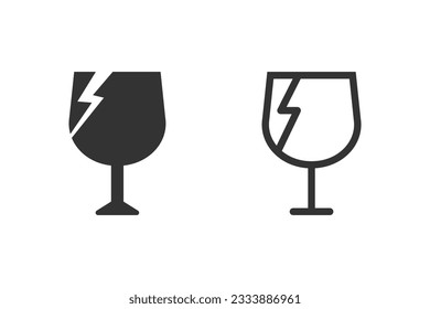 Fragile icon sign vector design