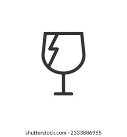 Diseño vectorial de signo de icono frágil