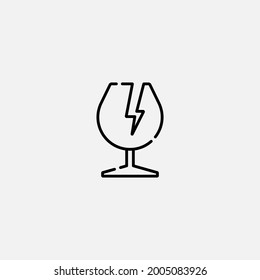 Fragile icon sign vector,Symbol, logo illustration for web and mobile