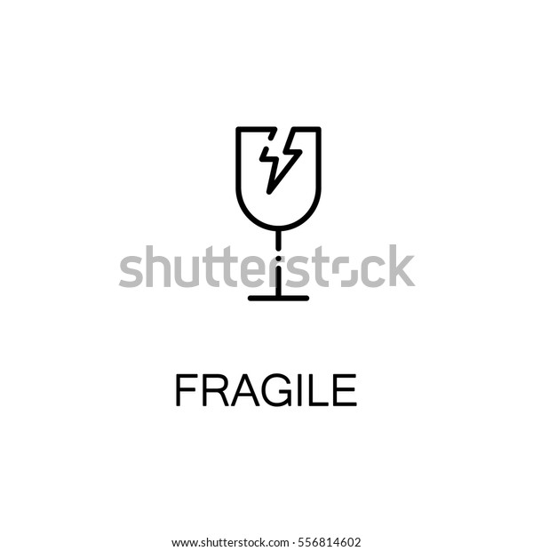 Fragile icon. Single high quality\
outline symbol for web design or mobile app. Thin line sign for\
design logo. Black outline pictogram on white\
background