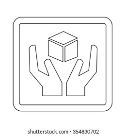 fragile icon symbol Illustration design