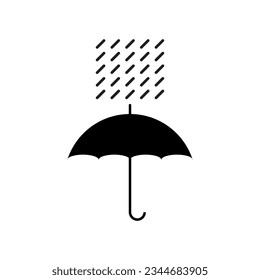 fragile icon, umbrella and umbrella with water icon vector 