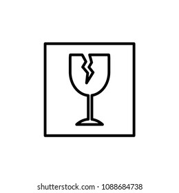 fragile icon vector
